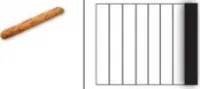 Grille téflon avec couteau en plastique 8 divisions ; 250 - 650gr ; 62x415mm